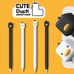 Funda protectora para Apple Pencil 1 2, funda bonita de pato para IPad, funda de silicona antideslizante para Apple Pencil 2 1