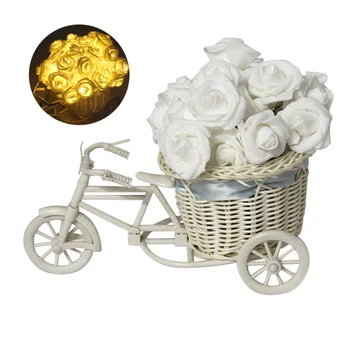 

5M Rose Flower LED String Light 40-LED Battery Operated Light String for Festival Halloween Christmas Party Wedding (Warm White