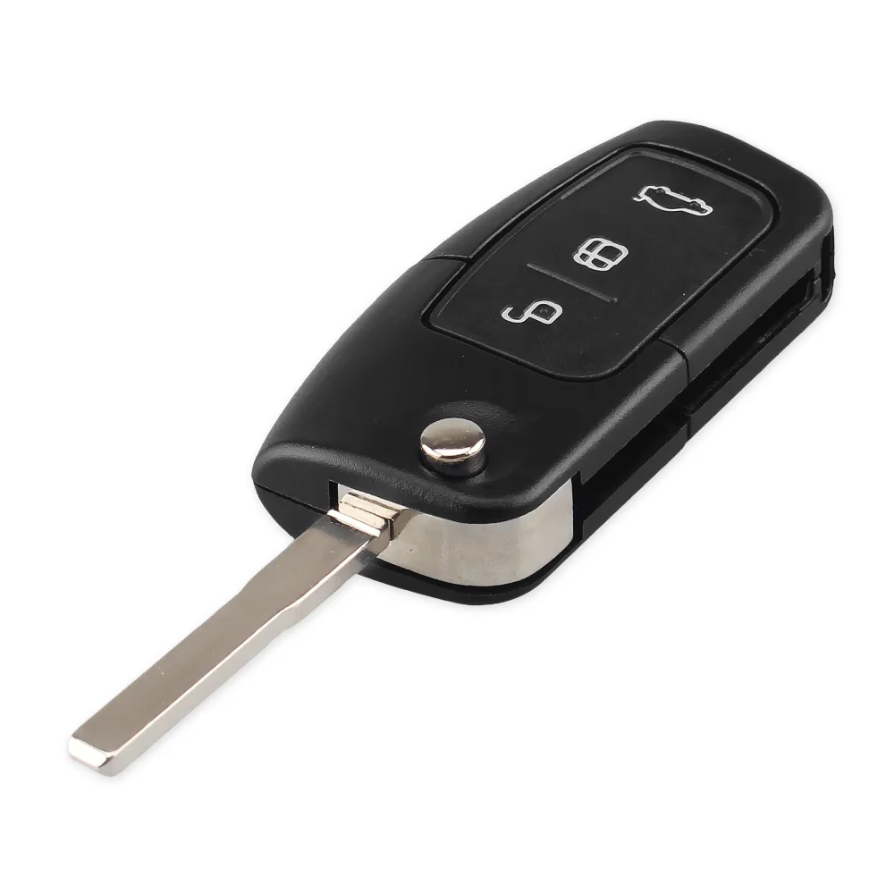 DANDKEY 3 кнопки флип автомобиля пустой ключ оболочки дистанционного управления чехол для Ford Focus Fiesta C-Max S-Max Ka Mondeo Galaxy FO21/HU101Blade - Количество кнопок: original HU101
