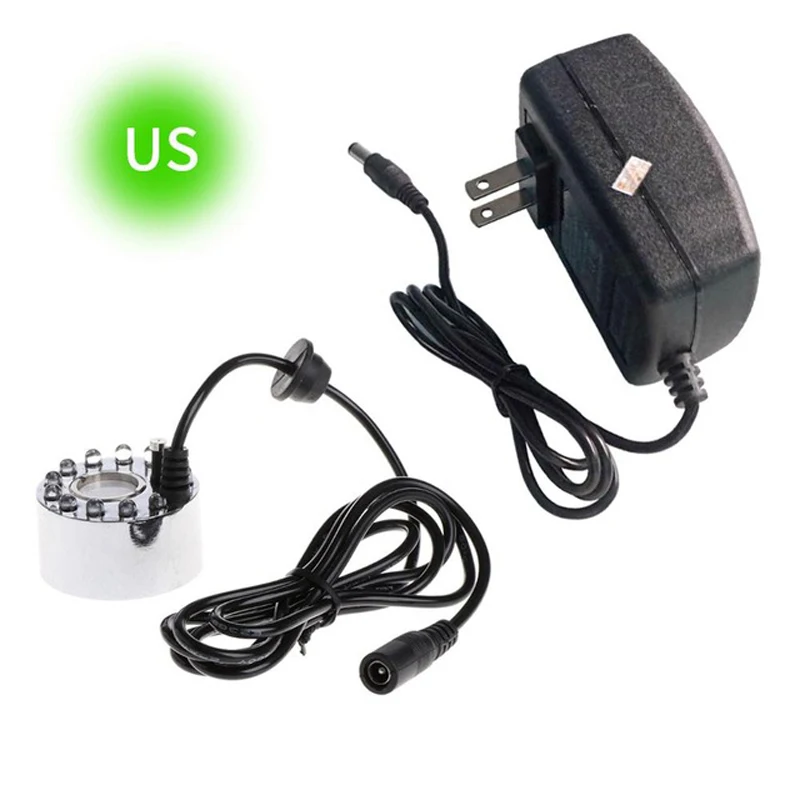 Ultrasonic Air Humidifier LED Light Fog Water Fountain Pond Atomizer Mist Maker Fogger Sprayer Nebulizer Vaporizer US/EU Plug