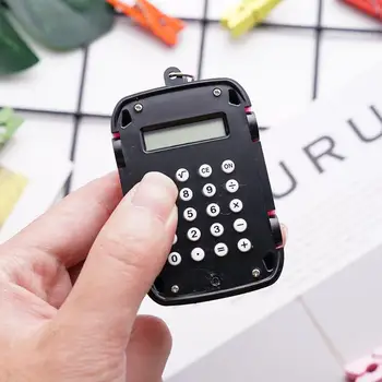 

Cute Car Shape mini Calculator with keychain 8 Digits School scientific mini office calculator supplies Display Pocket E5O3