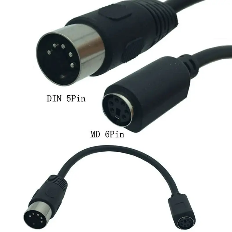 Новинка PS2 DIN5 штекер к MD6 гнездовой кабель 0 15 м для клавиатуры мыши | Компьютеры и