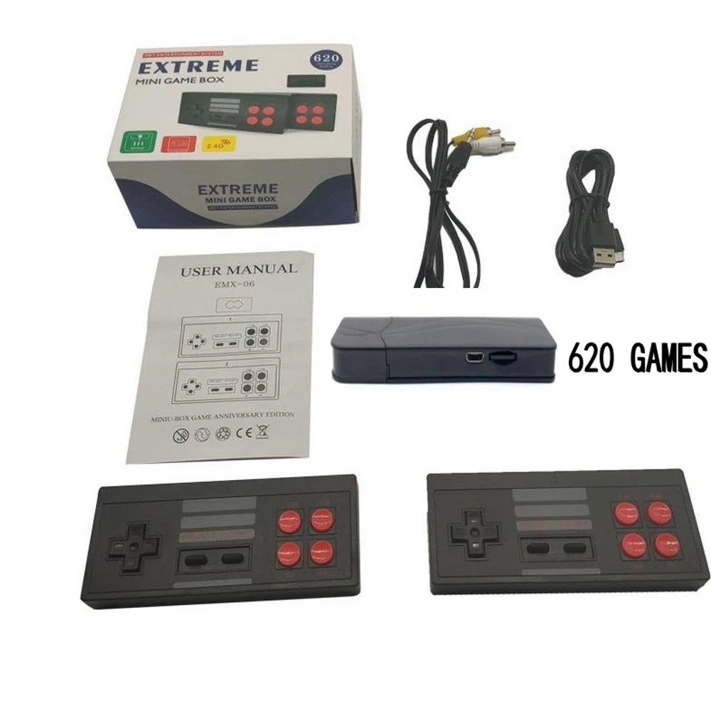 Mini Y2 Hd 4k Video Game Machine Hdmi 621 Game Wireless Doubles Game Machine Toys Hobbies Electronic Games