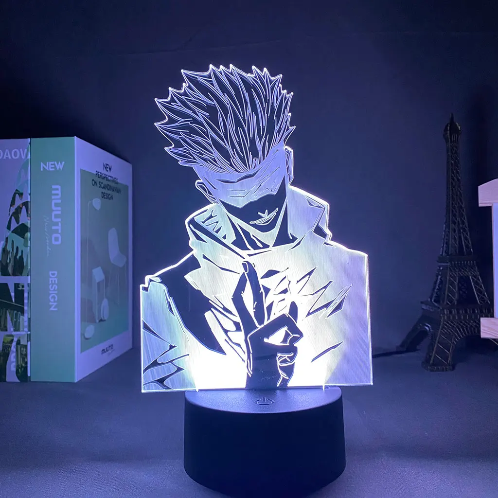 Anime Jujutsu Kaisen Light Satoru Gojo Holiday Gift Manga Kids Bedroom Decoration Table Lamp 3D Lamp Satoru Gojo ANMIT night light lamp