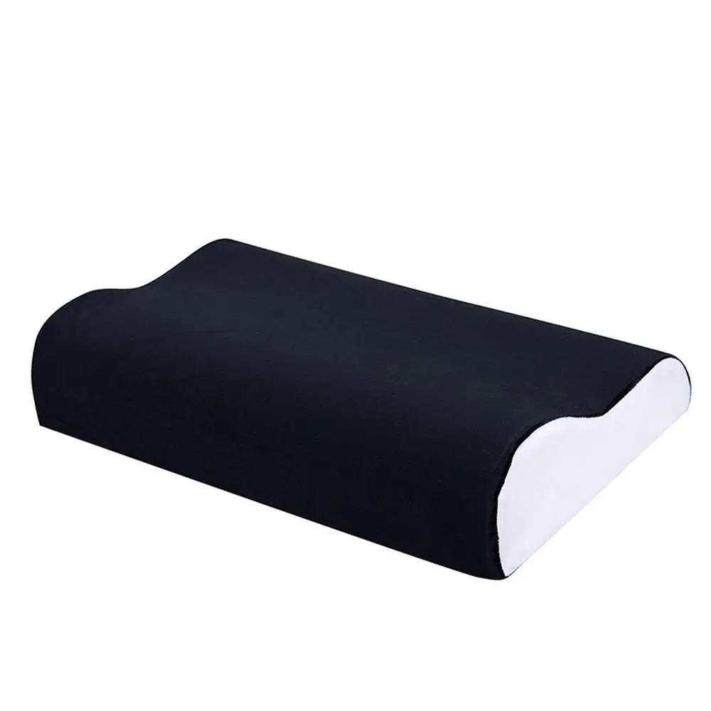 1pc Memory Foam Pillow Orthopedic Pillow Fiber Slow Rebound Soft Pillow Massager Bedding Neck Pillows For Cervical Health Care - Цвет: black white 50x30cm