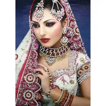 

Beautiful India Girl 5D Special Shaped Diamond Painting Embroidery Needlework Rhinestone Crystal Cross Craft Stitch Kit DIY Q6PE