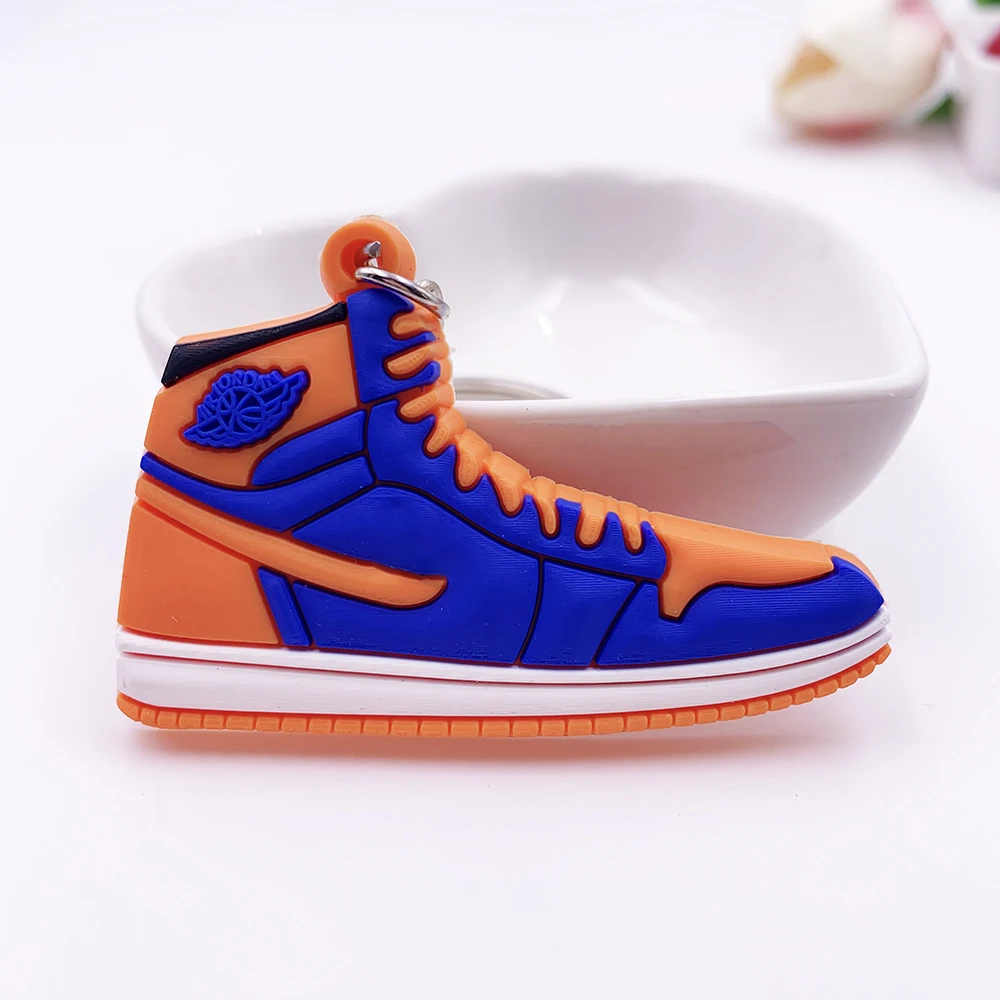 Милый брелок для ключей Mini Jordan1, брелок для обуви, подарок для женщин, мужчин и детей, модный брелок Max 1, баскетбольные кроссовки Porte Clef - Цвет: K0078-19