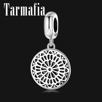 

Openwork Flower Charm 925 Sterling Silver Pendant Delicate pattern Beads fit Original Europeann Charm Bracelets Jewelry Making