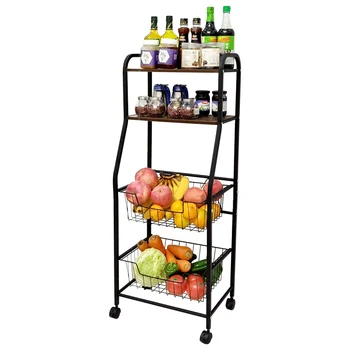 

Kitchen Storage Rack Kitchen Supplies Storage Rack Floor Type Multi-layer Microwave Oven Bowl Pot Rack Seasoning Vegetable Stora