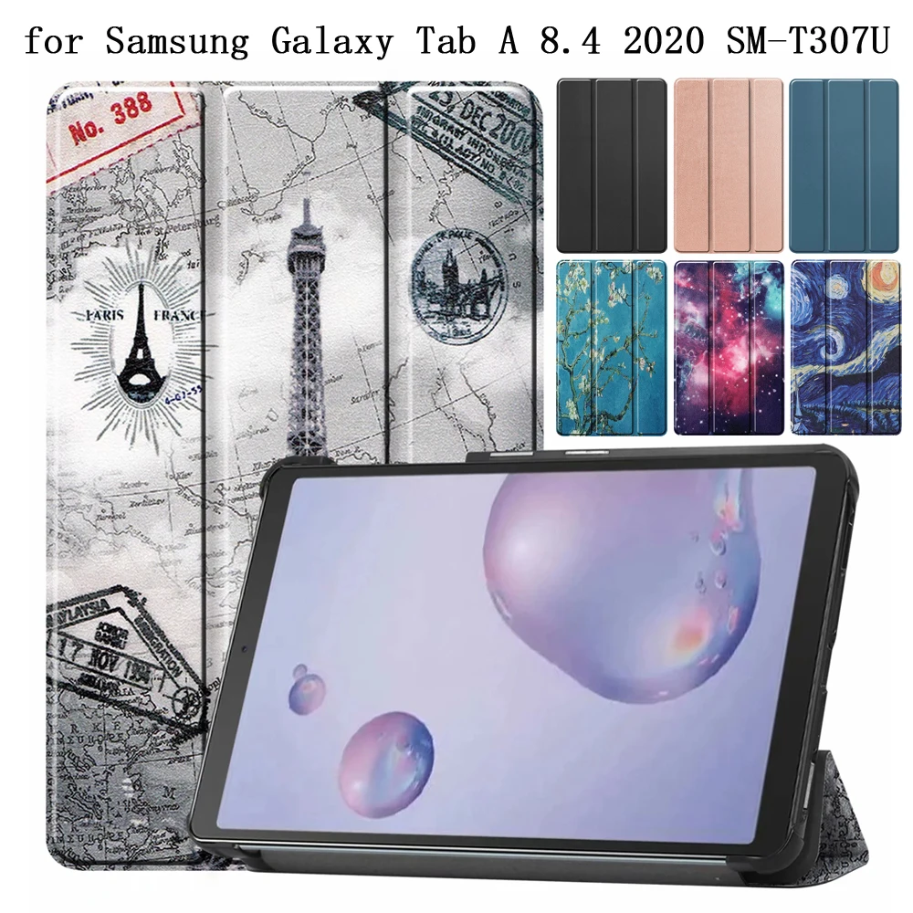 Чехол из искусственной кожи с рисунком для планшета Samsung Galaxy tabA Tab A 8 4 2020 T307U чехол