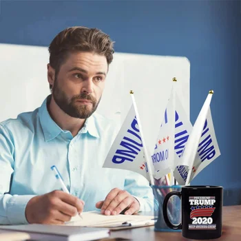 

Coffee Mug Trump Pence Keep America Great! 2020 MAGA Republican Conservative Gift Red Handle Ceramic Coffee Mug