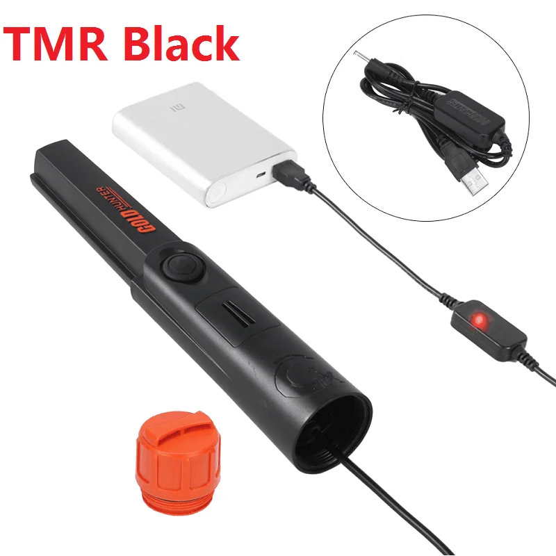 TMR Black Gold Hunter ip68 waterproof pin pointer underground gold metal detector pulse induction metal detector - Цвет: TMR Black
