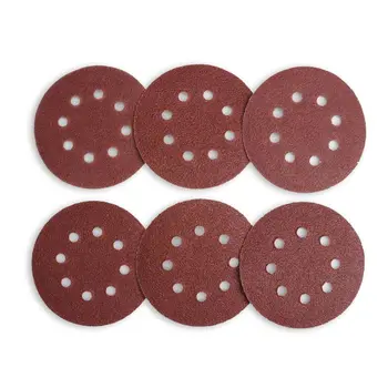 

15pcs Round Sandpaper 8 Hole Disk Sand Sheets 40-3000 Grit Hook Loop Polish Disc C90A