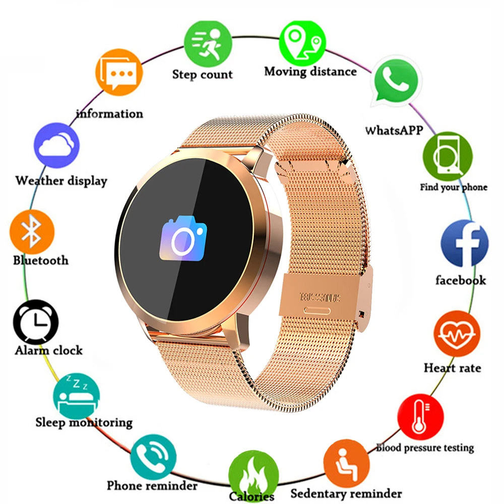 

Q8watch cheap bluetooth Smart watches android / ios Phones waterproof touch screen GPS sport health watches
