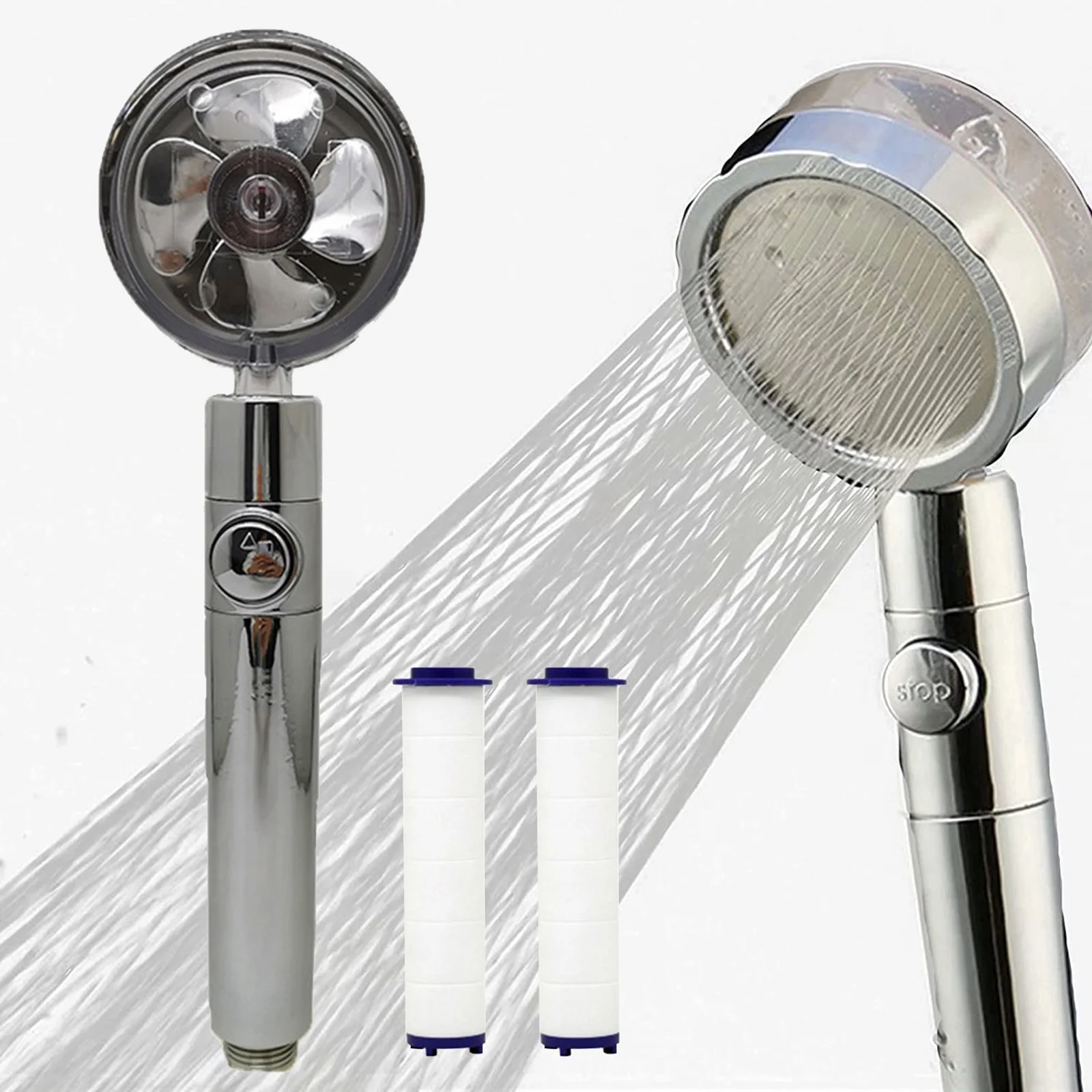 High Pressure Shower Head 360 Rotated Handheld Showerhead with