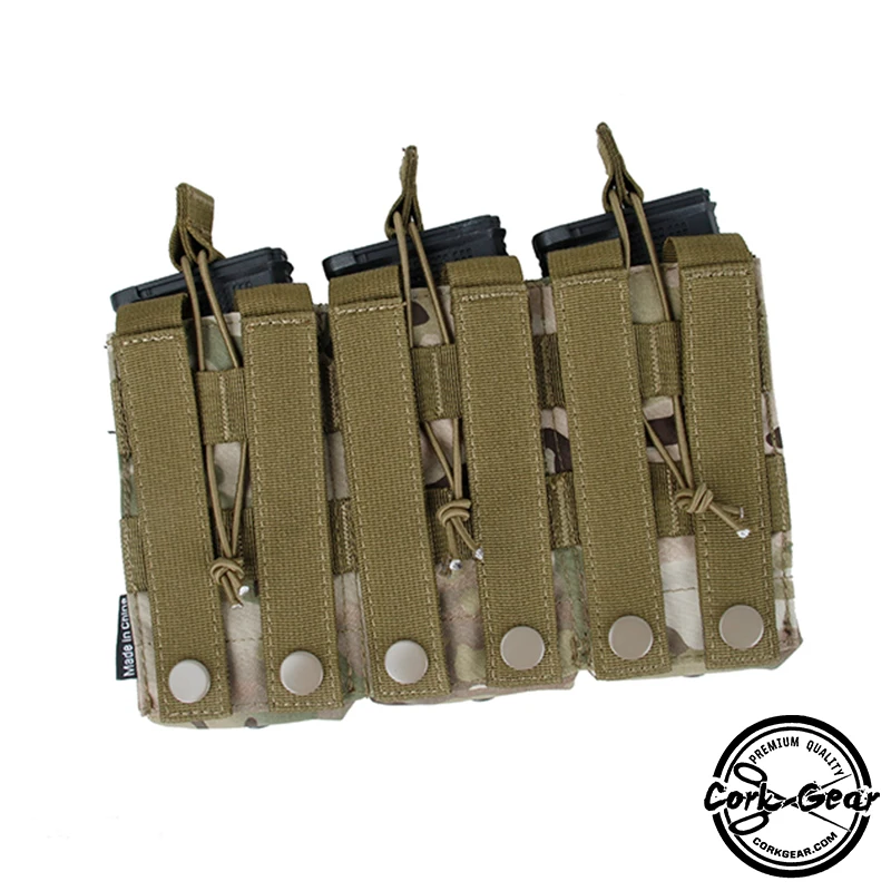 Tactical Double Triple Molle Open Top Magazine Pouch for 5.56 .223 7.62mm Mag 