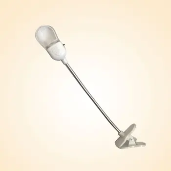

Double LED Night Lights With Clip Reading Desk Lamp Adjustable Clamp White