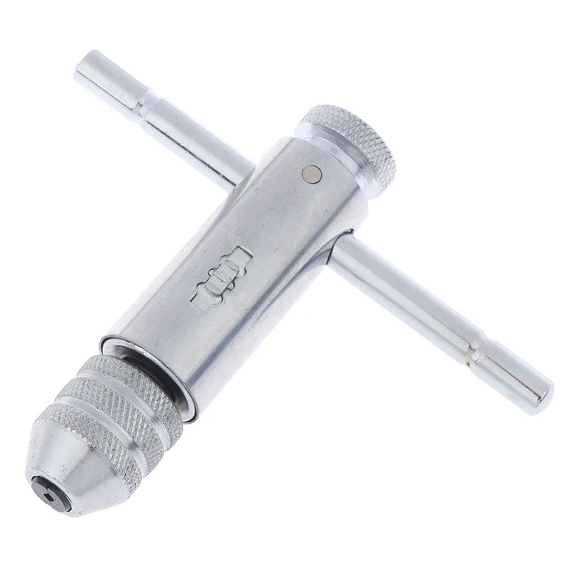 

Adjustable 3-8mm T-Handle Ratchet Tap Wrench with M3-M8 Machine Screw Thread Metric Plug Tap Machinist Tool