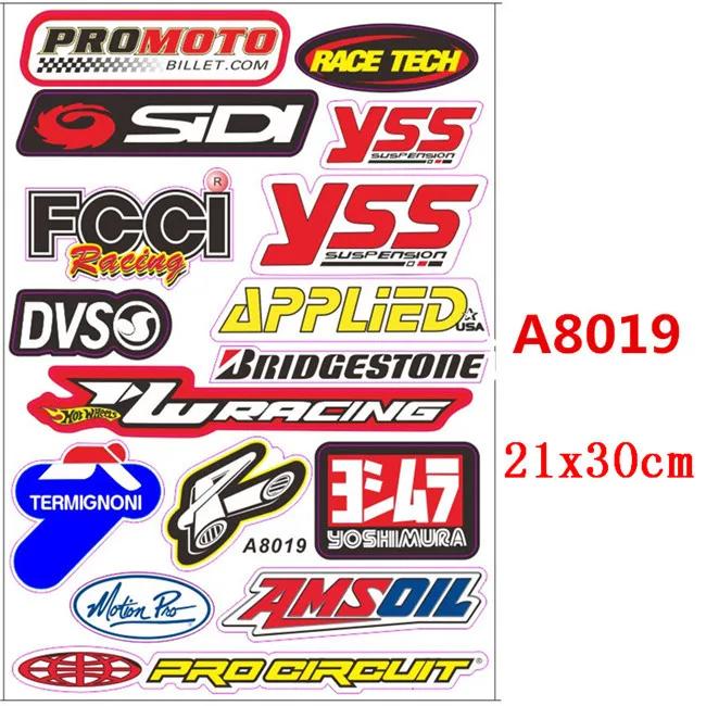 Мотокросс гоночный шлем мотоцикл наклейка Забавный грузовик Графический велосипед виниловая Автомобильная наклейка для Honda Yamaha KTM BMW Suzuki Kawasaki - Цвет: A8019