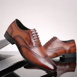 2024 New Big Size Eur 38-48 Men formal shoes office social designer wedding luxury elegant male dress shoes