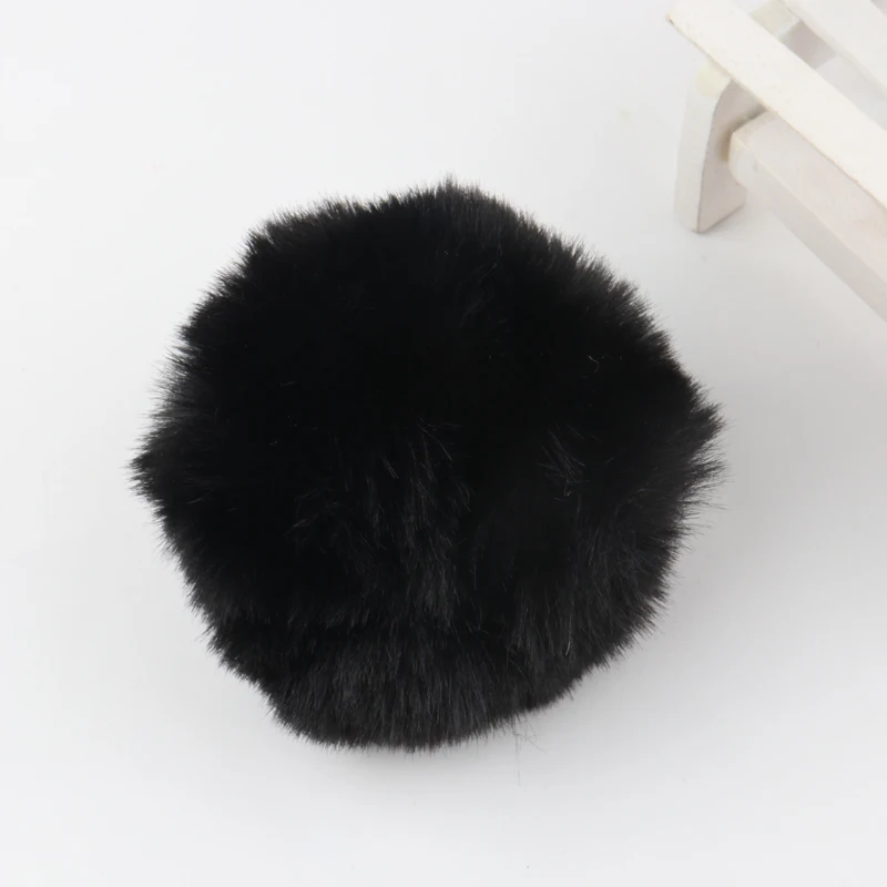 Big Pom Pom 8cm Fake Faux Fur Pompones Soft Fluffy Balls Solid Color Pompom For Women Handbag Phone Pendant Pompony Dekoracyjne