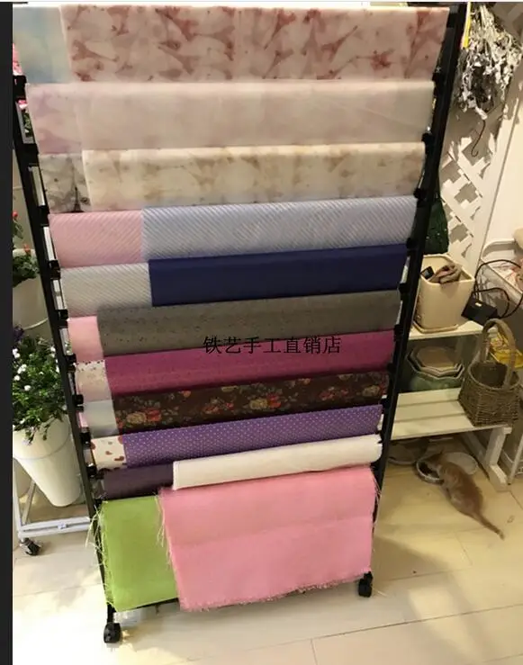 Hanging fabric sample fabric storage rack flowers wrapping paper ribbon ribbon florist shelf scarf silk scarf display shelf 6