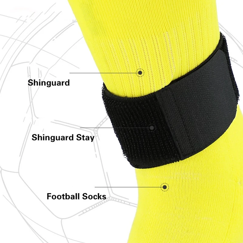 Soccer Shin Guards Shin Guard Pads 1 Pair Soccer Shin Guard Stay Fixed Bandage Tape Shin Pads Prevent Drop Off Adjustable Elastic Sports Bandage
