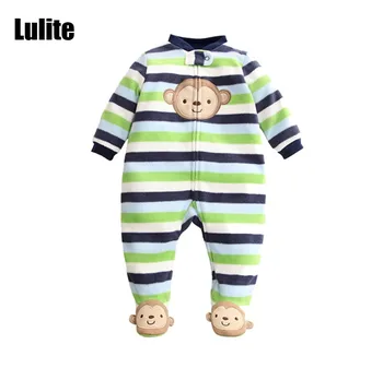 

Lulite Baby's bodysuit thickened baby spring and Autumn Winter Fleece boys and girls foot wrap, outwear and warm clothes