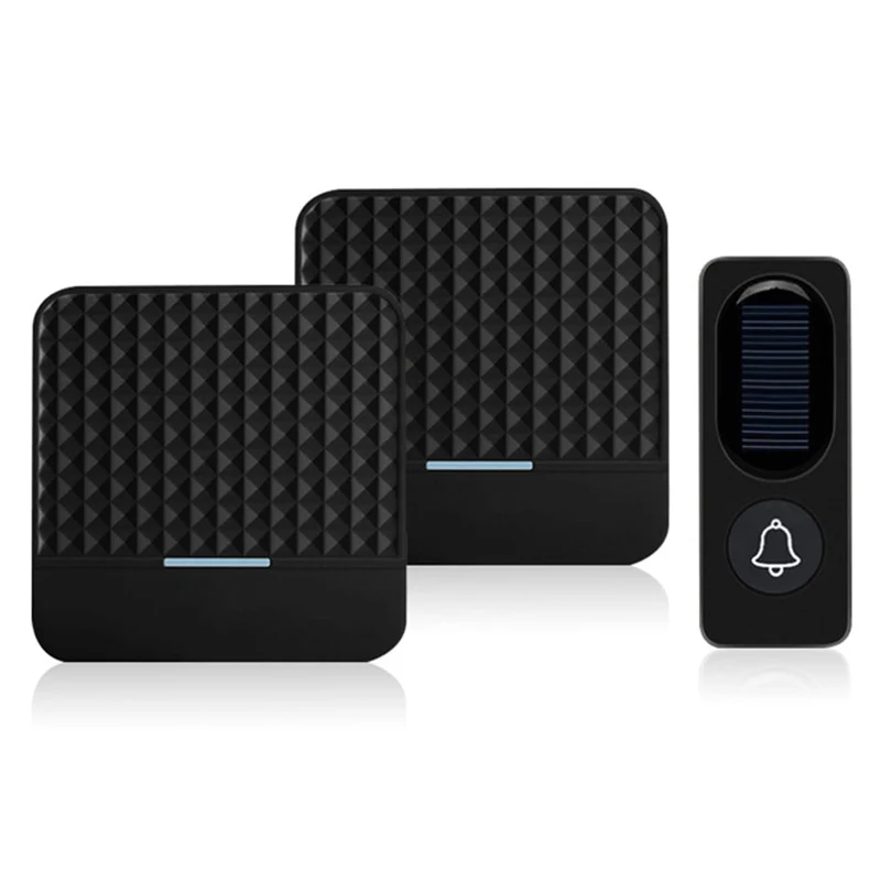

300M Remote Solar Wireless Waterproof Doorbell Light Control Sensor With Transmitter + Receiver Doorbell One For Two Kit US Plug