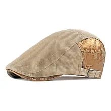 Сетчатый дышащий берет для женщин и мужчин в стиле пэчворк, Сетчатый регулируемый зонт, шапка для спортивных занятий на свежем воздухе, головной убор