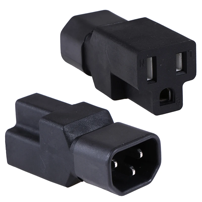 C14 To Nema 5-15R PDU PSU USP Power Adapter IEC Male To US Female Plug