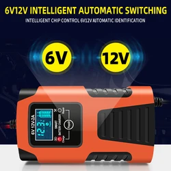 Chargeur de voiture 12v 24v 2a, réparation d'impulsion entièrement automatique en 3 étapes, chargeur de batterie au plomb pour moto 