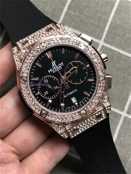 

NEW HUBLOT Luxury Brand quartz Mens Watches Quartz Watch Stainless Steel Strap men's wristwatch classic business dress watch