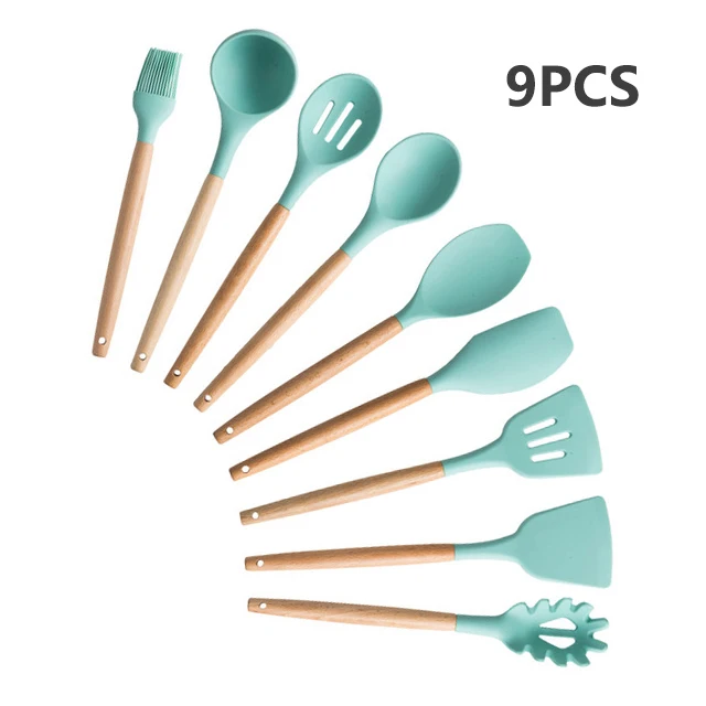 12/13 Silicone Cooking Utensils Sets With Stainless Steel Storage Box