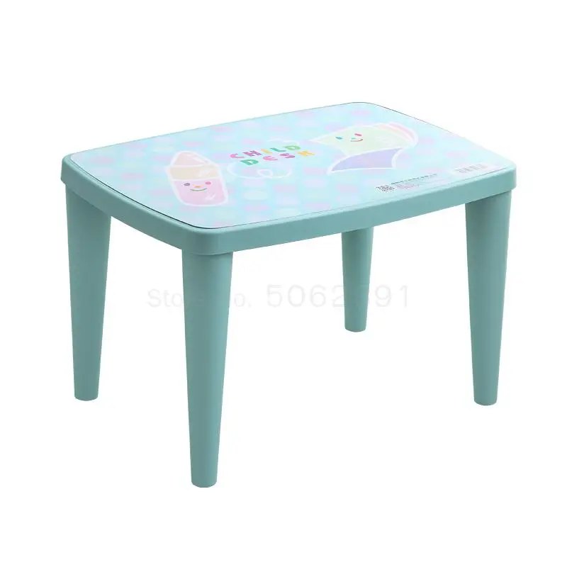 

Kindergarten Table Plastic Household Children's Table And Chair Set Baby Toys Learning Small Chair Rectangular Writing Table