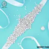 (1PC) Cristal de novia plata aplique de perla y diamante de imitación cinturón de boda accesorios de sash WDD1108 ► Foto 1/6