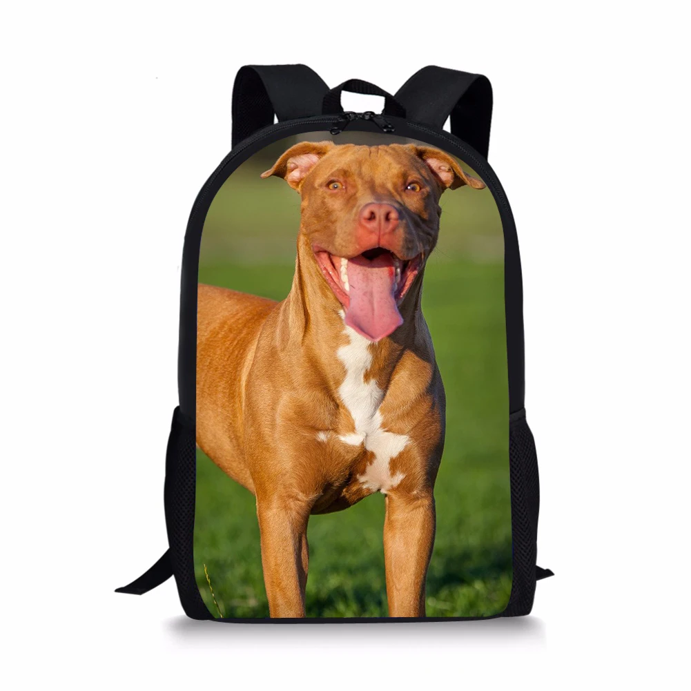 Школьный рюкзак Pitbull Bull Dog для подростков, девочек и мальчиков, Студенческая сумка для книг, настраиваемое изображение домашних животных, 16 дюймов, ранец, дорожная сумка