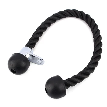 

Nylon Triceps Biceps Rope Exercise Cable Push Up Pull Down Press Bar Attachment