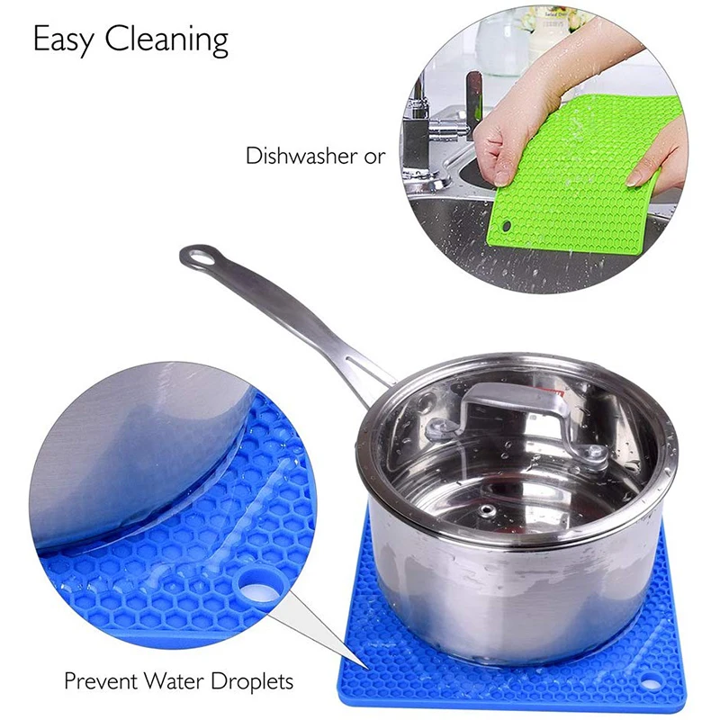 Silicone Pot Holder, jar Opener,spoon Rest and Garlic Peeler, Flexible, Durable, Dishwasher Safe, Heat Resistant Hot Pads Silicone Pot Holder, jar Opener,spoon Rest and Garlic Peeler, Flexible, Durable, Dishwasher Safe, Heat Resistant Hot Pads
