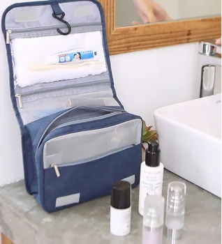 

Upgraded large travel wash bag adhesive hook design convenient for men portable business trip outdoor waterproof storage bag