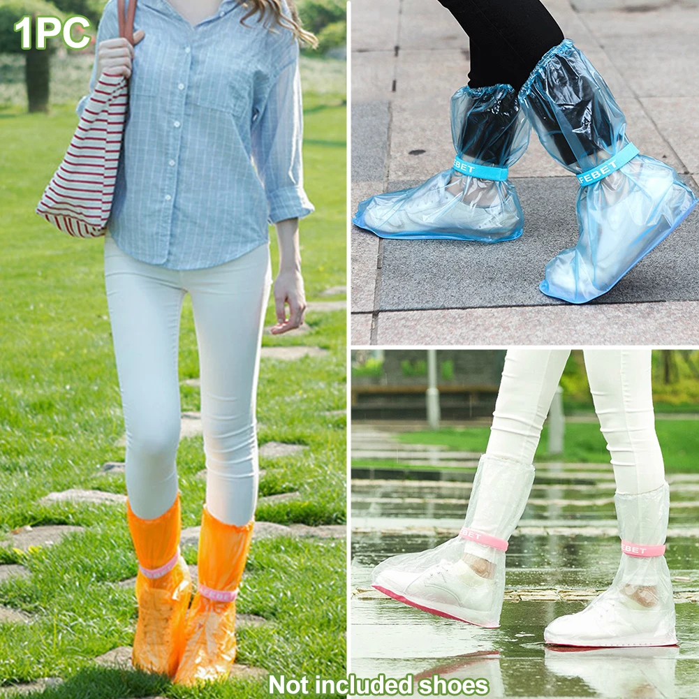 

1pair Waterproof Protector Shoes Boot Cover Unisex Children Thicken Reusable PVC High-Top Shoes Case