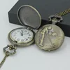 Retro Bronze 3D Golfing Theme Quartz Fob Pocket Watch With Necklace Chain Best Gift for Pocket Watch To Golfer With Necklace ► Photo 2/6