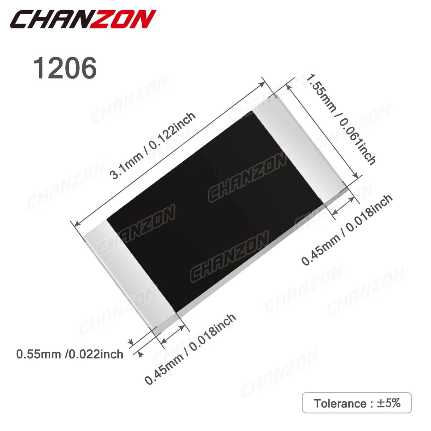1200 Pcs SMD 1206 Resistors Assorted Set (60 Values x 20Pcs) 0ohm - 10M Ohm 1/4W Watt 1% High Precision Film Chip Resistance Kit