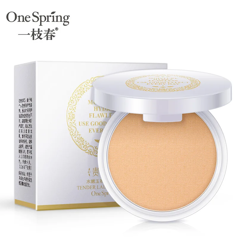 

one spring Pressed Mineral Powder Compact Face Powder Palette Cosmetics Makeup Long Lasting Brightening Whitening Contouring