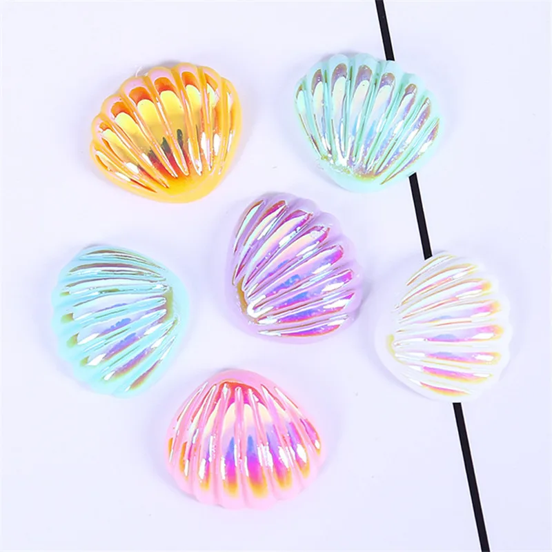 

Resin Plating Colorful Shells Super Light Clay Cloud Slime Supplies Polymer Clay Charms DIY Materials Craft Accessories
