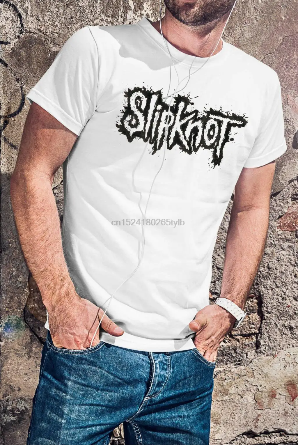 Slipknot мужская белая футболка Тяжелая с логотипом метал-группы рок рубашка STONE SOUR |