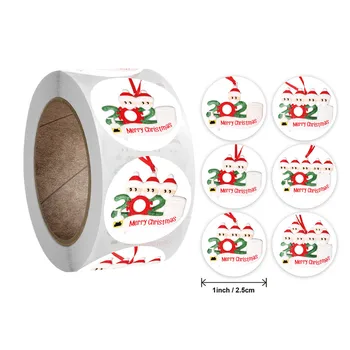 

500pcs/roll 6 Designs Merry Christmas Baking Stickers Seal Labels For Envelope Cards Gift Package Scrapbooking