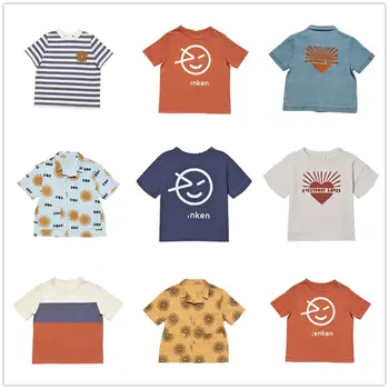 

IN STOCK 2020 Spring and Summer British Style Wyn Series Boys and Girls T-shirts Boys Tops