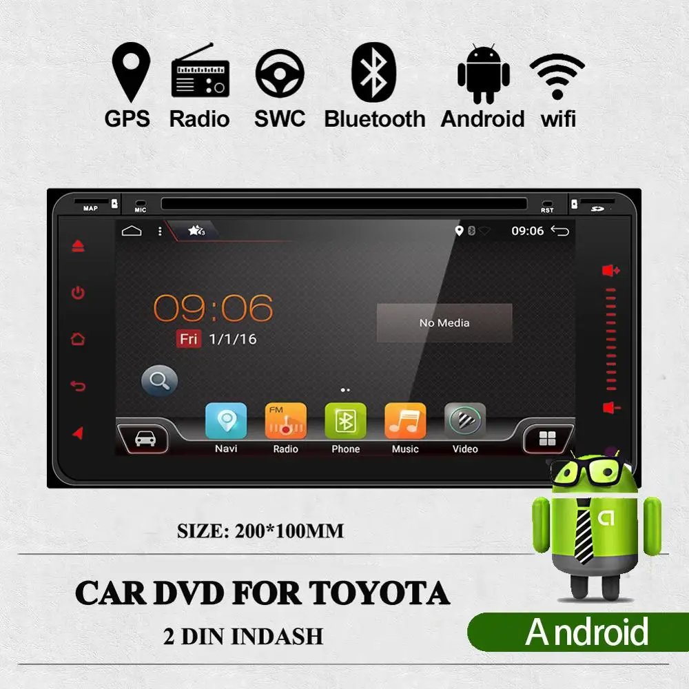 Автомагнитола 2 Din на Android 10 0 автомобильный DVD плеер с GPS для Toyota Corolla Terios Camry Prado RAV4 RAV