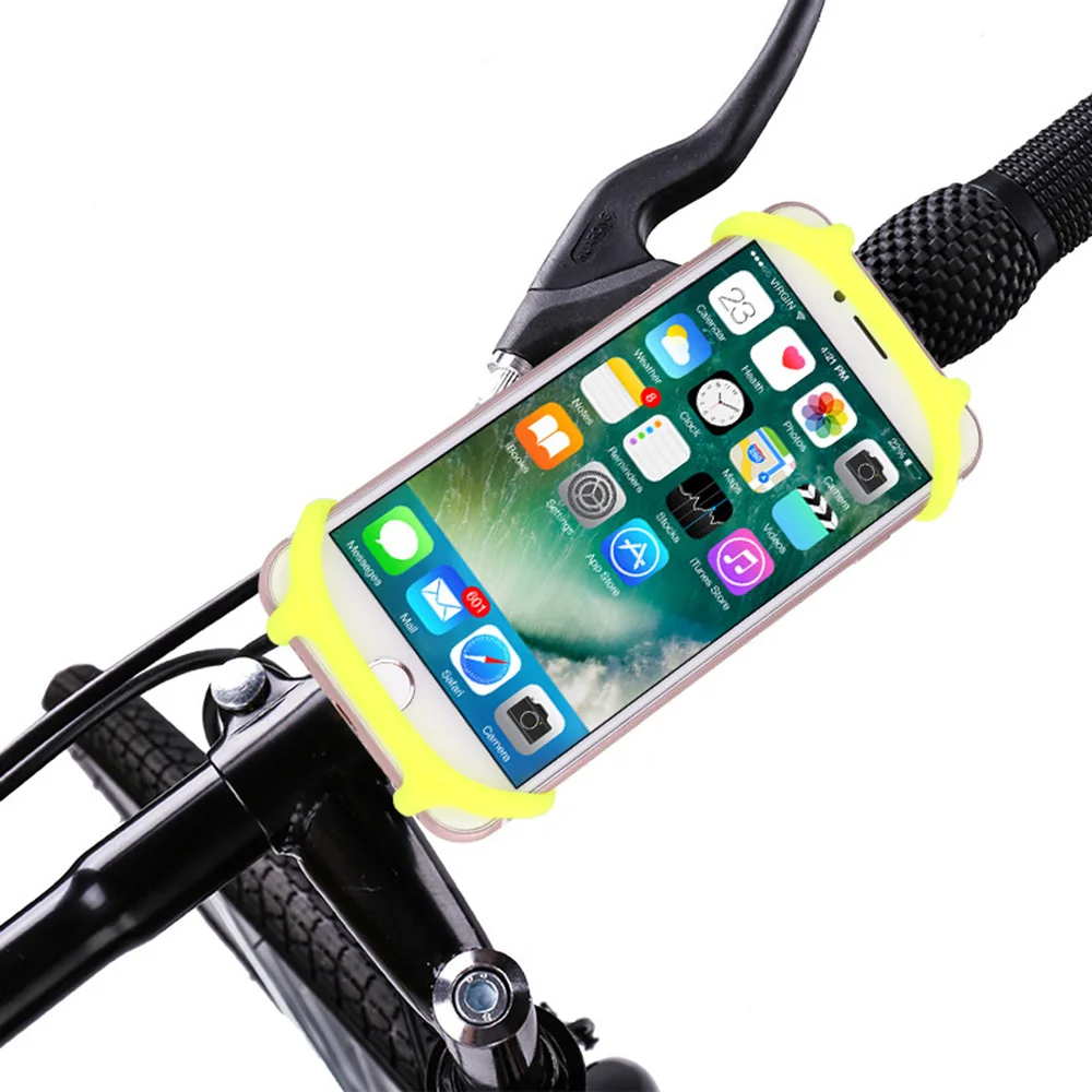 Bike Silicone Cell Phone Holder Universal Bike Handlebar Mount Band Mobile Support GPS Clip For Xiaomi Huawei iphone BC0003 (5)